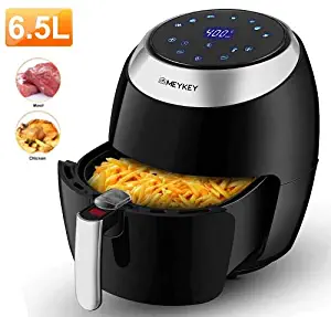 6.5L Air Fryer 1800W - Electric Hot Air Fryer with Digital Display, Timer and Fully Adjustable Temperature Control for Healthy Oil Free & Low Fat Cooking Non-Stick Air Cooker
