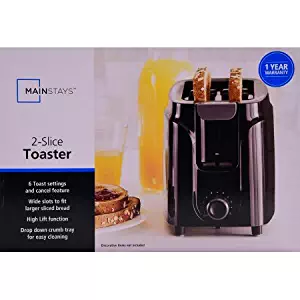 Mainstays 2-Slice Toaster, Black