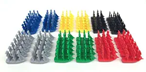 Morrison Games Napoleonic Miniature Navy Sailing Ships: Plastic Sailboat Figurines: Red, Blue, Yellow, Green, Black and Grey Toy Boats