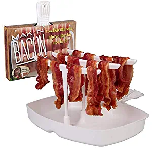 Microwave Bacon Cooker - The Original Makin Bacon Microwave Bacon Tray - Reduces Fat up to 35% for a Healthy Breakfast- Make Crispy Bacon in Minutes. Made in the USA. Ships from Wisconsin