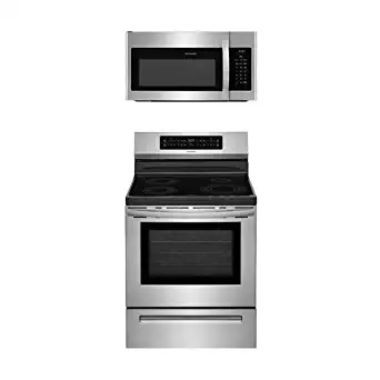 Frigidaire 2-Piece Stainless Steel Kitchen Package with FFIF3054TS 30" Freestanding Induction Range and FFMV1645TS 30" Over-the-Range Microwave