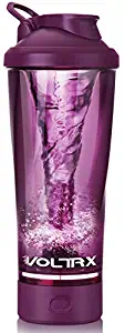 VOLTRX Premium Electric Protein Shaker Bottle, Made with Tritan - BPA Free - 24 oz Vortex Portable Mixer Cup/USB Rechargeable Shaker Cups for Protein Shakes (Purple)