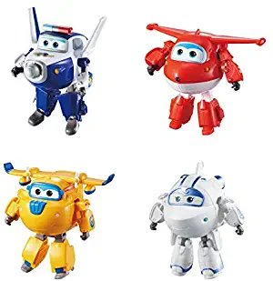 Super Wings - Transforming Characters Collector 4 Pack | Jett, Paul, Astra, & Donnie | 5'' Scale