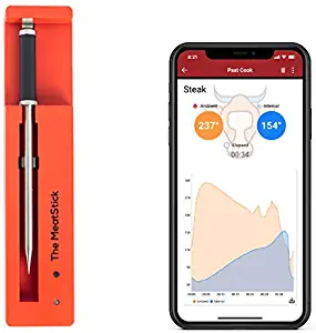 The All New MeatStick Set - True and Smart Wireless Meat Thermometer Up to 30 Feet with Real-Time Monitoring for BBQ, Oven, Smoker, Stove Top, Kitchen, Sous Vide, Rotisserie, Kamado