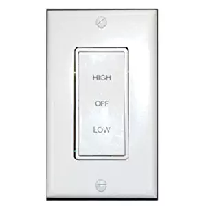 Air Vent 58030 2SPD Wall Switch, 1-(Pack), White