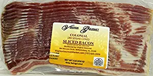 Bacon Cured, Hickory Smoked & Sliced-2 PACK-1 pound per pack-2 POUNDS of Medium Sliced BACON "Bring Home The Bacon"
