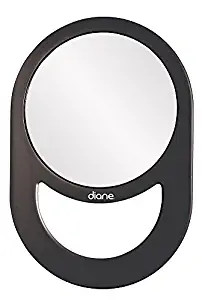 Diane Handle Mirror, Black, 11 x 7.5 Inches