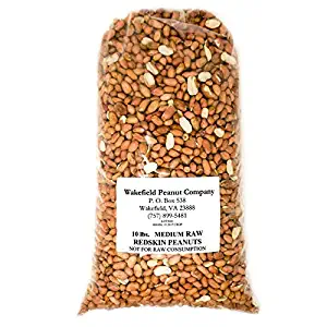 Virginia Peanuts Raw Redskin Peanuts, Premium Grade / 10 lbs Bulk/Shelled / For Cooking Peanut Brittle, Peanut Candy, Peanut Butter Cookies, Peanut Butter, Roasted Peanut, Trail Mix, Granola & more