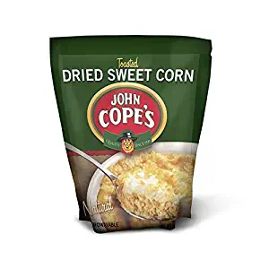 PA Dutch Corn, Two Bags Cope's Dried Sweet Corn Toasted & Two Cans Golden Sweet Corn, Favorite Amish Food (Total 4 Pieces)