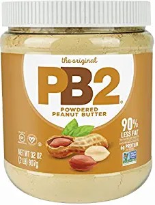 PB2 Original Powdered Peanut Butter - [2 Lb/32oz Jar] 6g of Protein, 90% Less Fat, Certified Gluten Free, Only 60 Calories per Serving, Perfect for Protein Shakes, Smoothies, and Low-Carb, Keto Diets