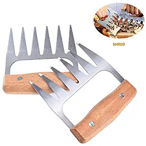 GEMAG Pulled Pork Shredder Claws, Stainless Steel Meat Claws BBQ Meat Handler Forks for Shredding Handling & Carving Food (BPA Free)