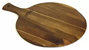 Mountain Woods PPAL Gourmet Acacia Hardwood Pizza Peel/Cutting Board/Serving Tray, Large, 21.25 x 16 x 0.625