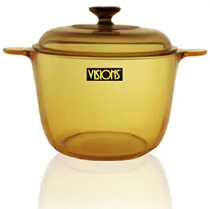 Visions 3.5L Covered Dutch Oven Amber Glass Pot & Lid