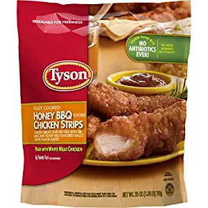 Tyson Fully Cooked Honey BBQ Chicken Strips, 25 oz. (Frozen)