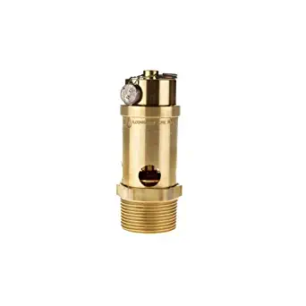 Midwest Control SRV765-10-220 ASME Soft Seat Safety Valve, 220 psi, -65 Degree F - 400 Degree F Temperature Range, 4.47" Height, 1"