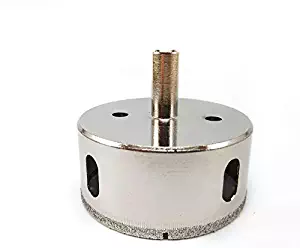 Drilax™ 2-1/2 Diamond Drill Bit Hole Saw for Ceramic, Porcelain Tiles, Glass, Fish Tanks, Marble, Granite, Quartz Diamond Coated Circular Saw - Kitchen, Bathroom, Shower, Faucet Wet Drilling Tool 2.5 Inches in Drilax010065