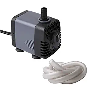 Ankway Upgraded 160GPH(600L/H, 10W) Submersible Water Pump with Vinyl Tubing(39in/1M) Humanized Rotation Switch with 2 Nozzles for Pond Aquarium Fish Tank Fountain Inline, with 5.9ft (1.8M) Power Cord