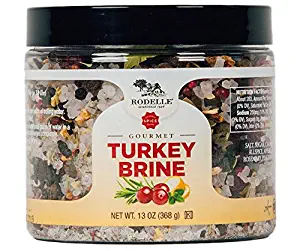 Rodelle Gourmet Turkey Brine, 13 Oz Jar, Good For One Turkey, Premium ingredients to Lock in Moisture | Turkey, Pork, Chicken, Fish