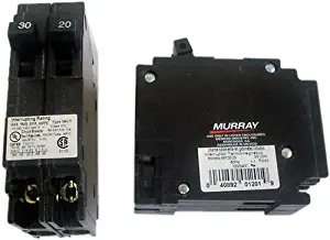 Murray MP3020 Mp23020 Triplex Type Mh-T Circuit Breaker, 120/240 Vac, 20-30 A, 2 P, 10 Ka