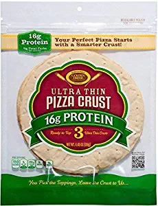Value 2 Pack: Golden Home Ultra Thin 16g Protein Pizza Crust, 6 crusts