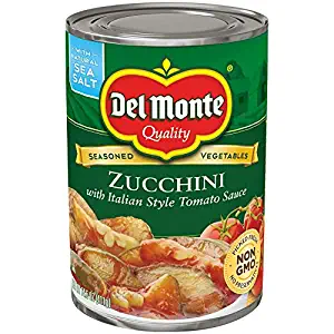 Del Monte Canned Seasoned Vegetables Zucchini with Italian Style Tomato Sauce, 14.5-Ounce (Pack of 12)