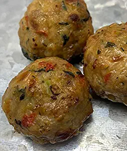Pork Sausage Meatballs with Provolone, Broccoli Rabe & Peppers– Bulk 80 Servings– Pre-made Frozen Food for DIY Events, Preppers, Quick & Easy Meals-Gourmet Appetizers and Hors D’oeuvres Made by Chefs