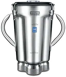 Waring Commercial CAC72 Stainless Steel 2-Handle Container with Blade Assembly and Lid, 1-Gallon,Silver