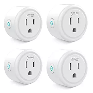 Smart plug, Gosund Mini Wifi Outlet Compatible with Alexa, Google Home & IFTTT, No Hub Required, Remote Control your home appliances from Anywhere, ETL Certified (4 piece)