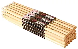 On-Stage Maple 5A Wood Tip Drumsticks, 12 Pairs