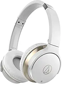 Audio-Technica ATH-AR3BTBK SonicFuel Bluetooth Wireless On-Ear Headphones with Mic & Control, White