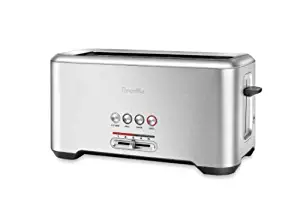 Breville BTA730XL Stainless Steel Long Slot Toaster"The Bit More" 4-Slice Toast