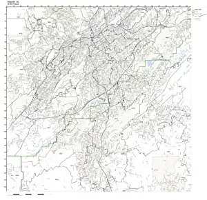 Hoover, AL ZIP Code Map Laminated