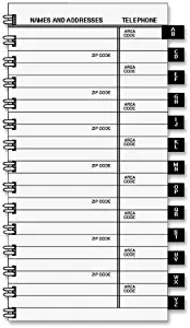 AT-A-GLANCE Tabbed Telephone, Address Refill for 70-008, 70-543, 70-064, 3.75 x 6.38 x .38 Inches (80-909-10)
