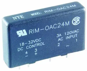 NTE Electronics RIM-OAC5M Series Rim Slimline Output Digital Module, 5 VDC Input, 120 Vrms Output