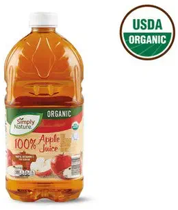 Simply Nature Organic 100% Juice + Vitamin C from Concentrate Apple Juice - 64 oz