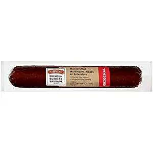 Old Wisconsin Premium Summer Sausage, 100% Natural Meat, Charcuterie, Ready to Eat, High Protein, Low Carb, Keto, Gluten Free, Original Flavor, 16 Ounce