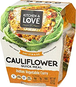 Kitchen & Love Indian Vegetable Curry Cauliflower Quick Meal, Single