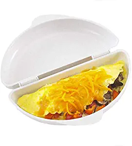 SiFree Microwave Egg Cooker,1pcs Useful Two Eggs Microwave Omelet Cooker Pan for Home Kitchen