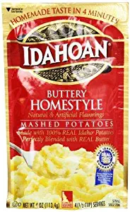 TLC 3 Pack Idahoan Mashed Potatoes Buttery Homestyle 4oz Bags