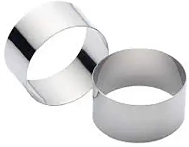 (Pack of 2) Round Food Ring, Stainless Steel (3" D x 1.75"H)