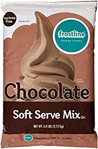 Frostline Chocolate Soft Serve Ice Cream Mix Bag, 6 lb., Large