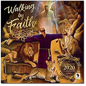 African American Expressions - 2020 Black Calendar, Walking by Faith, 12 x 12 Inches WC-189