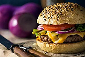 Gourmet Steak Burgers - 8 (8 oz.) USDA Choice Beef Steak Burgers Barbeque Grill Beef Burgers - Meat Lover's Classic Steakburgers Made from Midwestern Corn-Fed Beef for Grilling & Smoking