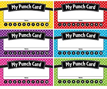 Teacher Created Resources Polka Dots Punch Cards (TCR5608)