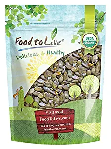 Organic Dry Roasted Pumpkin Seeds with Sea Salt, 2 Pounds — Non-GMO Kernels, Pepitas, Kosher, Vegan, No Shell, Healthy Snack, Bulk