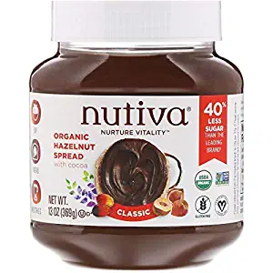 NutivaOrganic, non-GMO, Vegan Hazelnut Spread , Classic Chocolate, 13-ounce