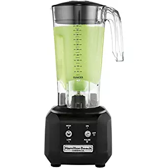 Hamilton Beach Commercial HBB250R Rio Bar Blender, 3/4 Peak hp, 2 Speed with Pulse Motor, 44 oz. Polycarbonate Wave Action Container, Black