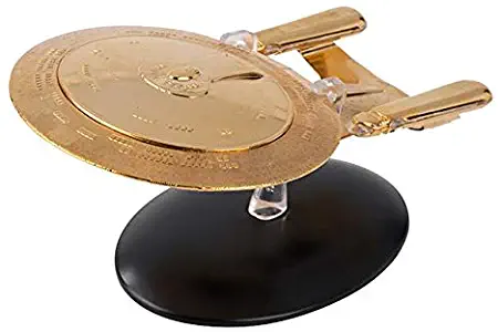 Star Trek The Official Starship Collection | Gold Plated U.S.S. Enterprise NCC-1701-D Special Edition by Eaglemoss Hero Collector