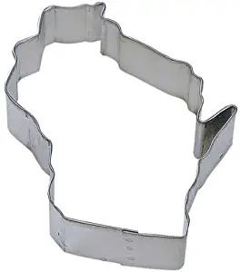 State of Wisconsin Tin Cookie Cutter 4"