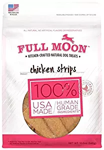 Full Moon All Natural Human Grade Dog Treats, Chicken Strips